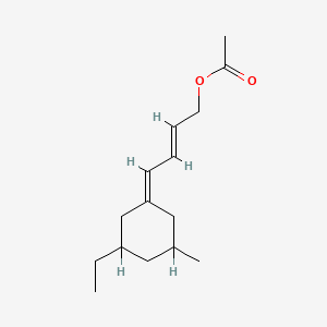 molecular formula C15H24O2 B12669986 4-(3-Ethyl-5-methylcyclohexylidene)-2-buten-1-yl acetate CAS No. 94200-96-1