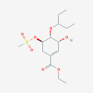 (3R,4R,5R)-4-(1-Ethylpropoxy)-3-hydroxy-5-[(methylsulfonyl)oxy]-1-cyclohexene-1-carboxylic Acid Ethyl Ester