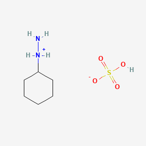 molecular formula C6H16N2O4S B12670012 Cyclohexylhydrazinium hydrogen sulphate CAS No. 68143-28-2