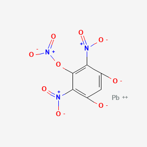 molecular formula C6HN3O9Pb B12670015 Trinitrophloroglucinol, lead salt CAS No. 51325-28-1