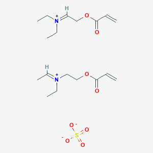 molecular formula C18H32N2O8S B12670046 Bis((2-(acryloyloxy)ethyl)diethylammonium) sulphate CAS No. 63623-23-4