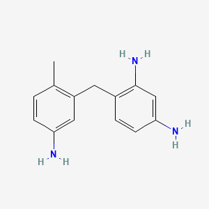 molecular formula C14H17N3 B12670075 4-[(5-Amino-2-methylphenyl)methyl]benzene-1,3-diamine CAS No. 94213-33-9