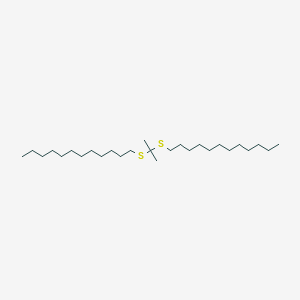 molecular formula C27H56S2 B12670091 1,1'-(Isopropylidene)bis(thio)bisdodecane CAS No. 84787-75-7