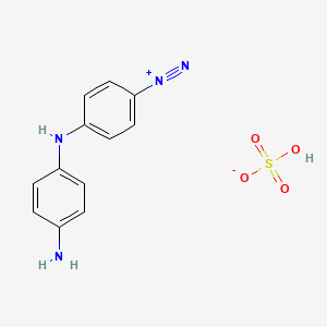 molecular formula C12H12N4O4S B12670101 4-((4-Aminophenyl)amino)benzenediazonium hydrogen sulphate CAS No. 80997-88-2