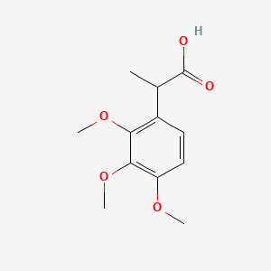 molecular formula C12H16O5 B12670147 2-(2,3,4-Trimethoxyphenyl)propionic acid CAS No. 71989-99-6