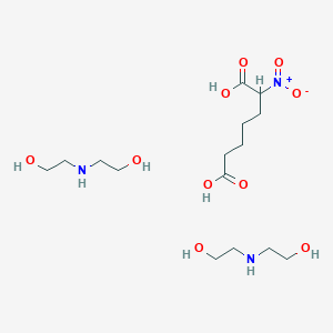 molecular formula C15H33N3O10 B12670160 Bis(bis(2-hydroxyethyl)ammonium) nitroheptanedioate CAS No. 97552-83-5