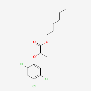 molecular formula C15H19Cl3O3 B12670180 Hexyl 2-(2,4,5-trichlorophenoxy)propionate CAS No. 94043-01-3