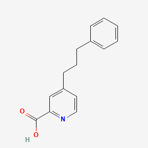 molecular formula C15H15NO2 B12670192 4-(3-Phenylpropyl)pyridine-2-carboxylic acid CAS No. 83898-21-9