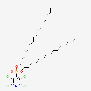 molecular formula C37H66Cl4NO3P B12670204 Phosphonic acid, (2,3,5,6-tetrachloro-4-pyridinyl)-, dihexadecyl ester CAS No. 62652-98-6
