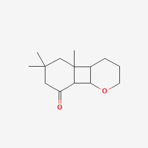molecular formula C14H22O2 B12670244 decahydro-4b,6,6-trimethyl-8H-benzo[3,4]cyclobuta[1,2-b]pyran-8-one CAS No. 97635-26-2