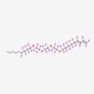 molecular formula C24H12F34O4 B12670250 Tetratriacontafluoro-10,13,16,19-tetraoxaoctacosadiene CAS No. 84029-54-9
