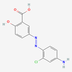 molecular formula C13H10ClN3O3 B12670289 5-((4-Amino-2-chlorophenyl)azo)salicylic acid CAS No. 85720-88-3