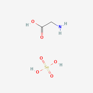 molecular formula C2H7NO6Se B12670293 Triglycine selenate CAS No. 920-25-2