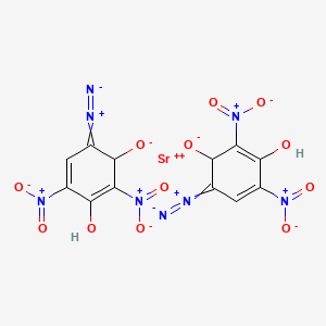 molecular formula C12H6N8O12Sr B12670301 Strontium 6-diazo-3-hydroxy-2,4-dinitrocyclohexa-2,4-dienolate CAS No. 94158-15-3
