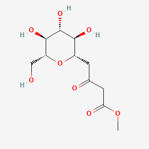 molecular formula C11H18O8 B12670347 Methyl 5,9-anhydro-2,4-dideoxy-D-glycero-D-gulo-dec-3-ulosonate CAS No. 94405-96-6