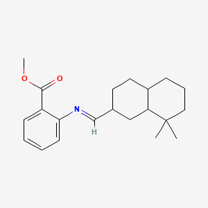 molecular formula C21H29NO2 B12670369 Methyl 2-(((octahydro-8,8-dimethyl-2-naphthyl)methylene)amino)benzoate CAS No. 94021-92-8