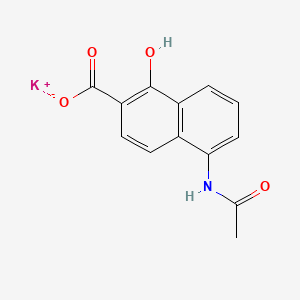 molecular formula C13H10KNO4 B12670415 Potassium 5-(acetylamino)-1-hydroxy-2-naphthoate CAS No. 94030-92-9