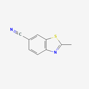 molecular formula C9H6N2S B1267053 2-Methylbenzo[d]thiazole-6-carbonitrile CAS No. 42474-60-2