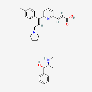 molecular formula C32H39N3O3 B12670531 Acrivastine/pseudoephedrine CAS No. 121798-60-5