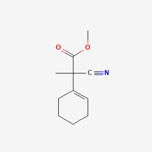 molecular formula C11H15NO2 B12670550 Methyl 2-cyano-2-(cyclohex-1-enyl)propionate CAS No. 69016-12-2