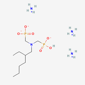 molecular formula C10H34N4O6P2 B12670563 Triammonium hydrogen (((2-ethylhexyl)imino)bis(methylene))diphosphonate CAS No. 94107-83-2