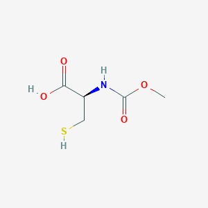 molecular formula C5H9NO4S B12670591 N-Carbomethoxy-L-cysteine CAS No. 76176-67-5