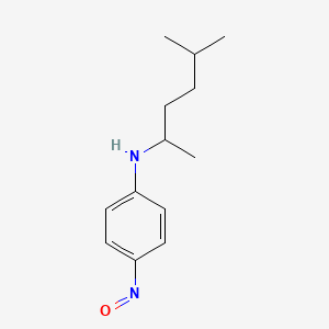 molecular formula C13H20N2O B12670595 Benzenamine, N-(1,4-dimethylpentyl)-4-nitroso- CAS No. 66195-26-4