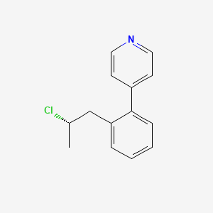 molecular formula C14H14ClN B12670613 (Chloropropylphenyl)pyridine CAS No. 73559-40-7
