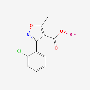 molecular formula C11H7ClKNO3 B12670629 Potassium 3-(2-chlorophenyl)-5-methylisoxazole-4-carboxylate CAS No. 83817-52-1