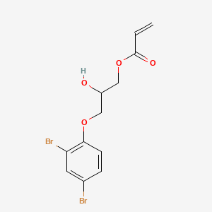 molecular formula C12H12Br2O4 B12670638 3-(2,4-Dibromophenoxy)-2-hydroxypropyl acrylate CAS No. 92816-23-4