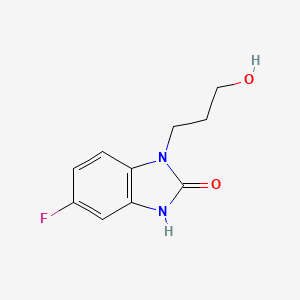 molecular formula C10H11FN2O2 B12670651 5-Fluoro-1,3-dihydro-1-(3-hydroxypropyl)-2H-benzimidazol-2-one CAS No. 83846-79-1