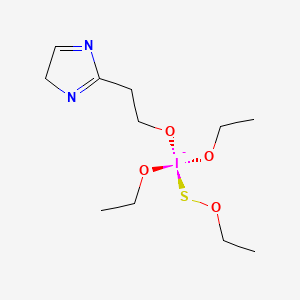 molecular formula C11H22IN2O4S- B12670658 Imidazole, (2-(triethoxysilyl)ethyl)- CAS No. 72264-84-7