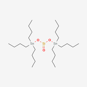 molecular formula C24H54O3SiSn2 B12670679 5,5,9,9-Tetrabutyl-7-oxo-6,8-dioxa-7-sila-5,9-distannatridecane CAS No. 93805-54-0