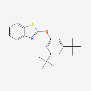 molecular formula C21H25NOS B12670702 2-(3,5-Di(tert-butyl)phenoxy)benzothiazole CAS No. 84696-65-1