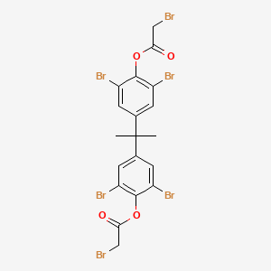 molecular formula C19H14Br6O4 B12670715 (1-Methylethylidene)bis(2,6-dibromo-4,1-phenylene) bis(bromoacetate) CAS No. 83929-73-1