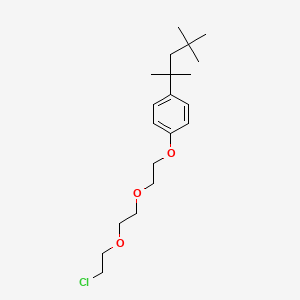 molecular formula C20H33ClO3 B12670719 Benzene, 1-(2-(2-(2-chloroethoxy)ethoxy)ethoxy)-4-(1,1,3,3-tetramethylbutyl)- CAS No. 67025-22-3