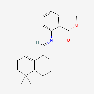 molecular formula C21H27NO2 B12670738 Methyl 2-[[(octahydro-5,5-dimethyl-1-naphthyl)methylene]amino]benzoate CAS No. 94021-67-7