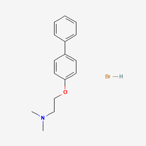 molecular formula C16H20BrNO B12670742 Ethanamine, 2-((1,1'-biphenyl)-4-yloxy)-N,N-dimethyl-, hydrobromide CAS No. 100565-45-5