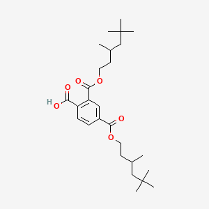 molecular formula C27H42O6 B12670752 Bis(3,5,5-trimethylhexyl) hydrogen benzene-1,2,4-tricarboxylate CAS No. 94031-19-3