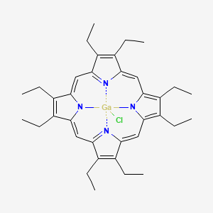 molecular formula C36H44ClGaN4 B12670754 Chloro(2,3,7,8,12,13,17,18-octaethylporphinato)gallium(III) CAS No. 87607-70-3