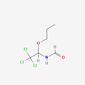 molecular formula C6H10Cl3NO2 B12670771 N-(2,2,2-Trichloro-1-propoxyethyl)formamide CAS No. 51360-65-7