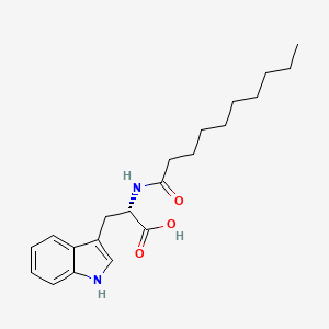molecular formula C21H30N2O3 B12670780 L-Tryptophan, N-(1-oxodecyl)- CAS No. 21394-04-7