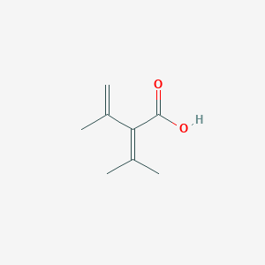 molecular formula C8H12O2 B12670803 2-Butenoic acid, 3-methyl-2-(1-methylethenyl)- CAS No. 4412-05-9
