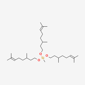 molecular formula C31H60O3Si B12670865 Tris((3,7-dimethyl-6-octenyl)oxy)methylsilane CAS No. 83918-70-1