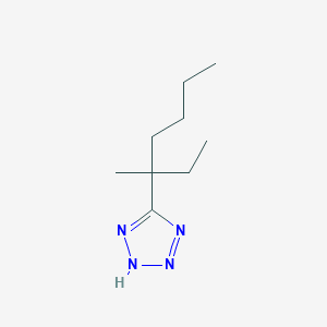 molecular formula C9H18N4 B12670868 5-(1-Ethyl-1-methylpentyl)-5H-tetrazole CAS No. 86842-37-7