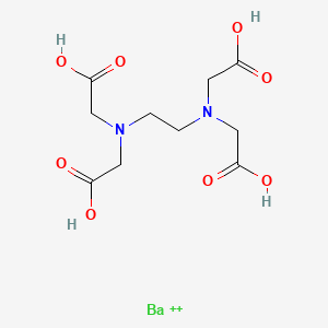 molecular formula C10H16BaN2O8+2 B12670881 Barium N,N'-1,2-ethanediylbis(N-(carboxymethyl)glycinate) CAS No. 25737-53-5