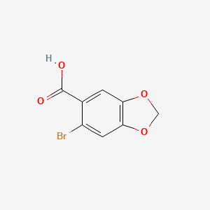 molecular formula C8H5BrO4 B1267089 6-Bromo-1,3-benzodioxole-5-carboxylic acid CAS No. 60546-62-5