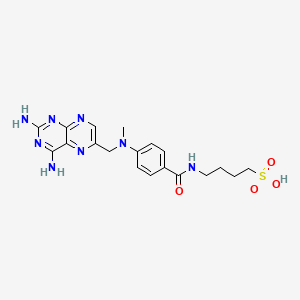 molecular formula C19H24N8O4S B12670955 N-(4-Amino-4-deoxy-N-methylpteroyl)-4-aminobutanesulfonic acid CAS No. 113811-48-6