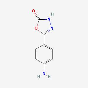 molecular formula C8H7N3O2 B1267097 5-(4-Aminophenyl)-1,3,4-oxadiazol-2-ol CAS No. 113118-47-1