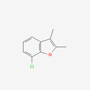 molecular formula C10H9ClO B12670977 Benzofuran, 7-chloro-2,3-dimethyl- CAS No. 3782-18-1